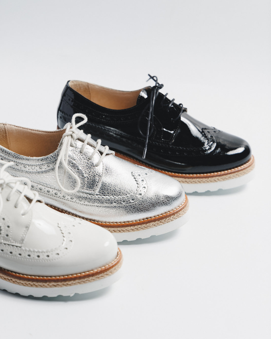 ジュート厚底レースアップシューズ