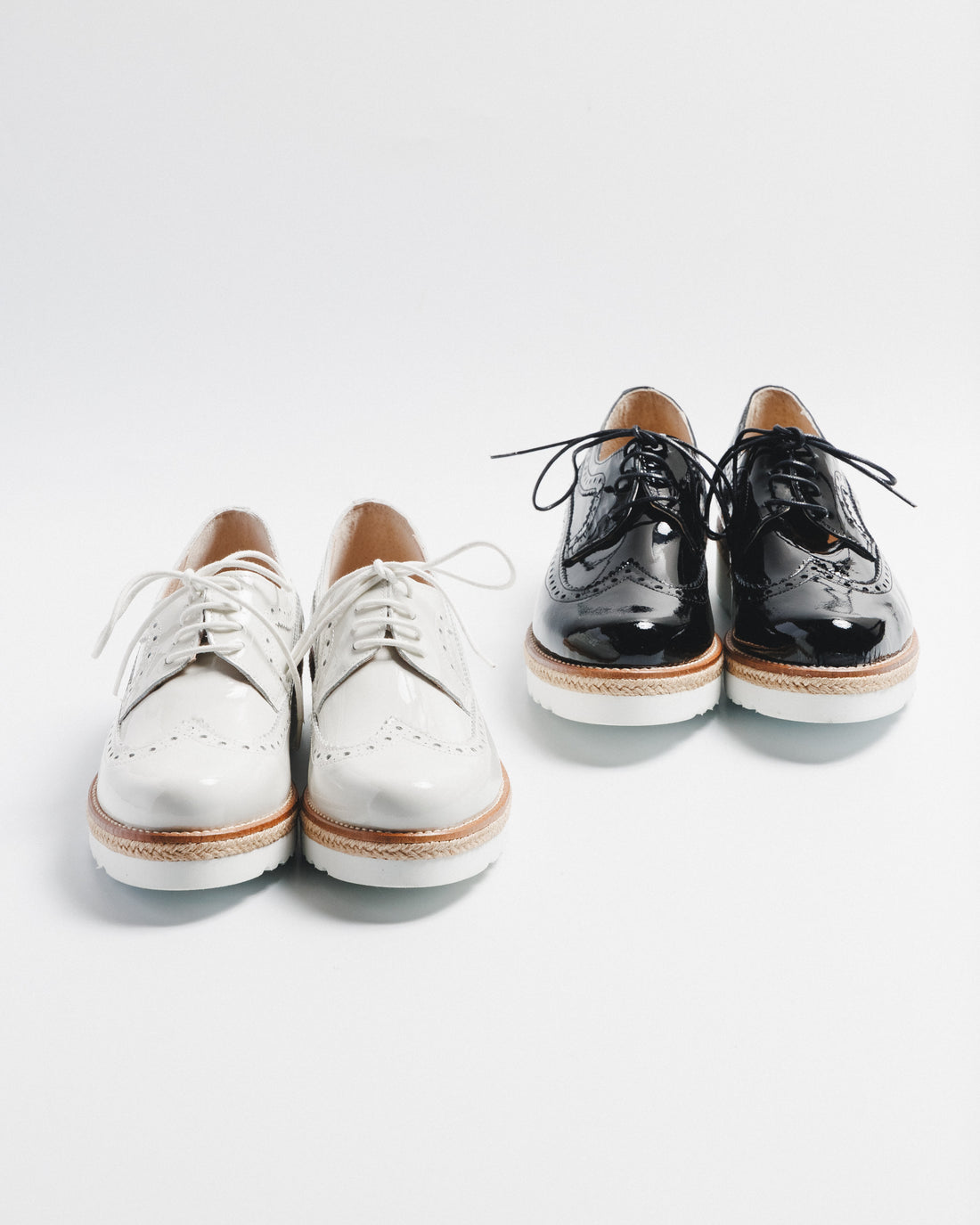 ジュート厚底レースアップシューズ