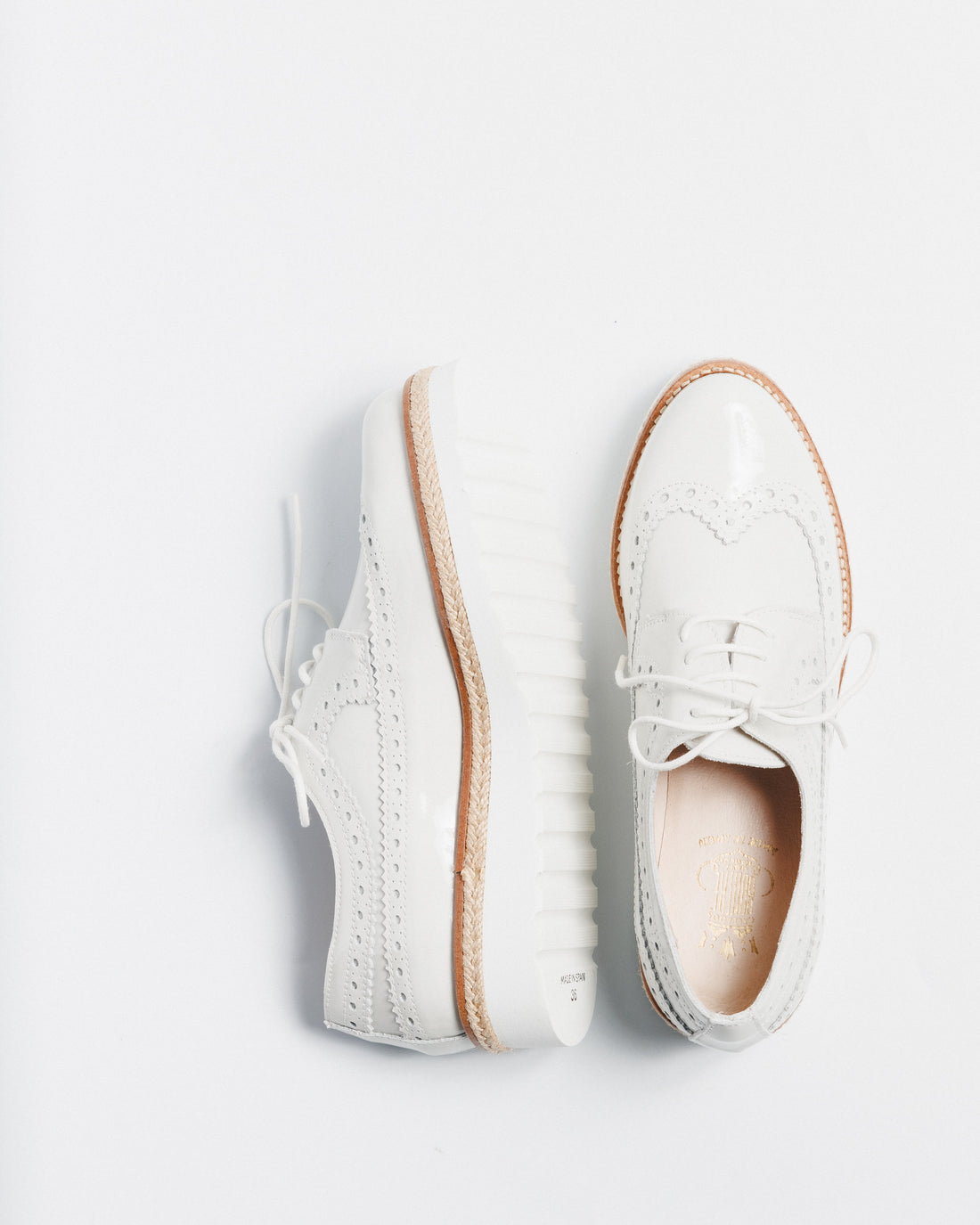 ジュート厚底レースアップシューズ