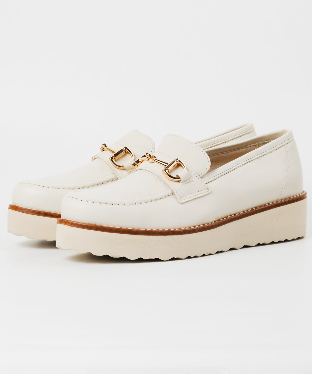 厚底ビットローファー