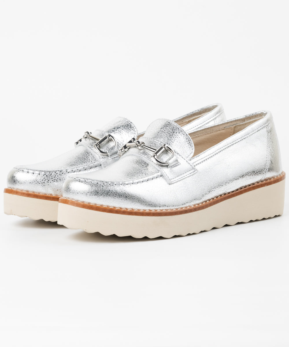 厚底ビットローファー