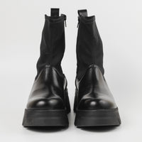 厚底ストレッチミドルブーツ