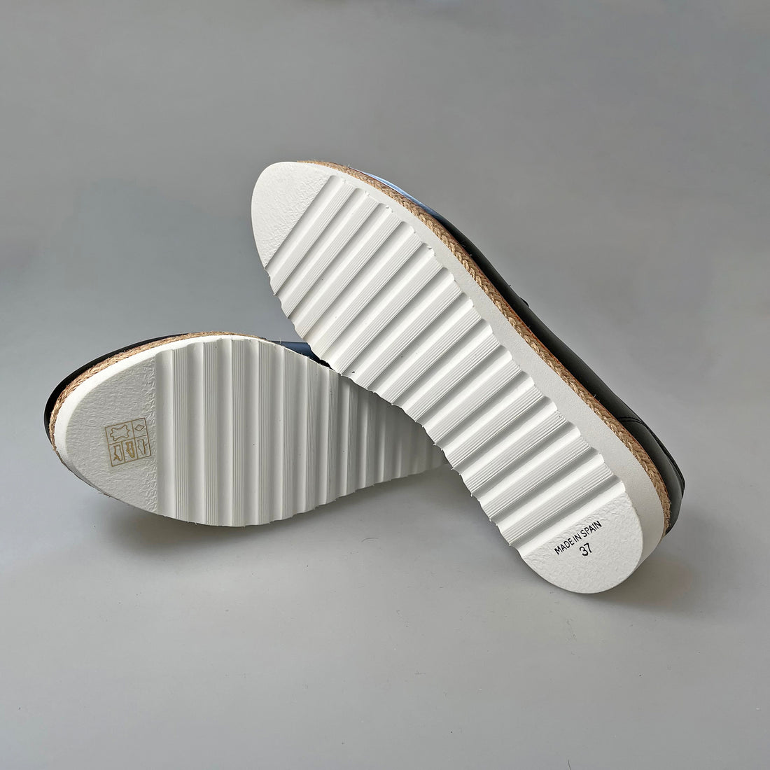 ジュート厚底コインローファー