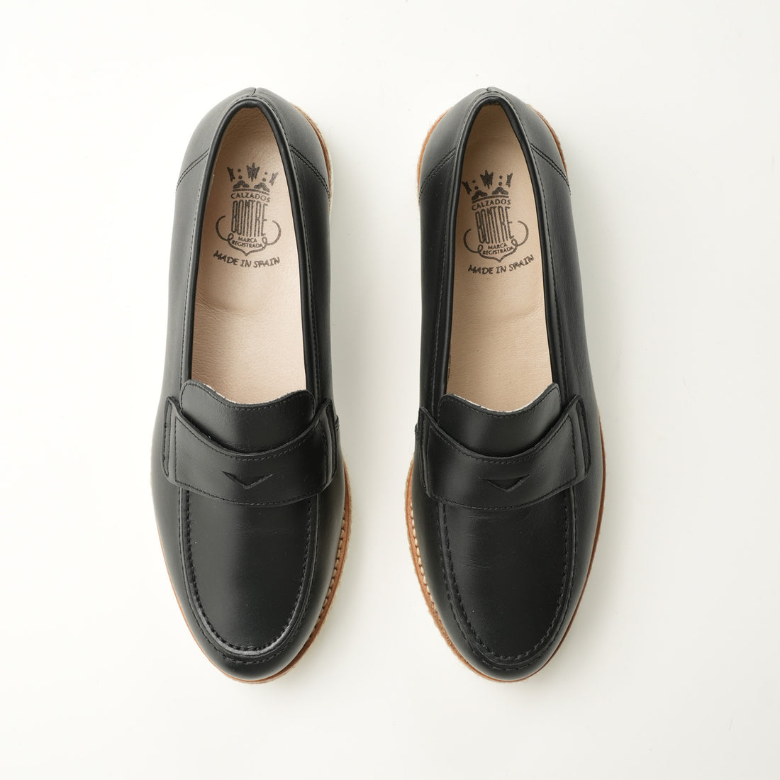 ジュート厚底コインローファー