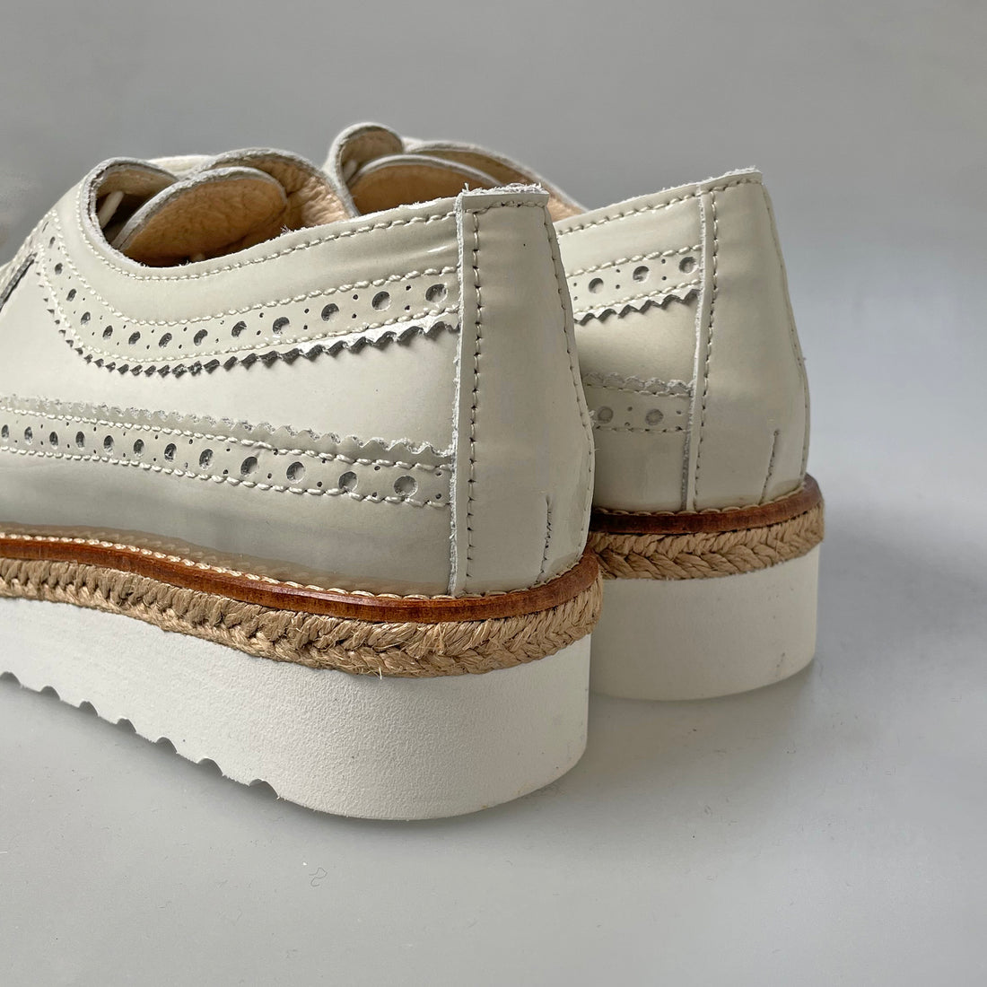 ジュート厚底レースアップシューズ