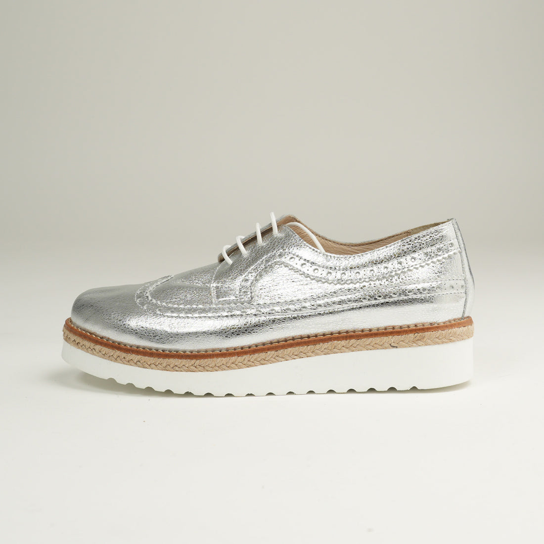 ジュート厚底レースアップシューズ