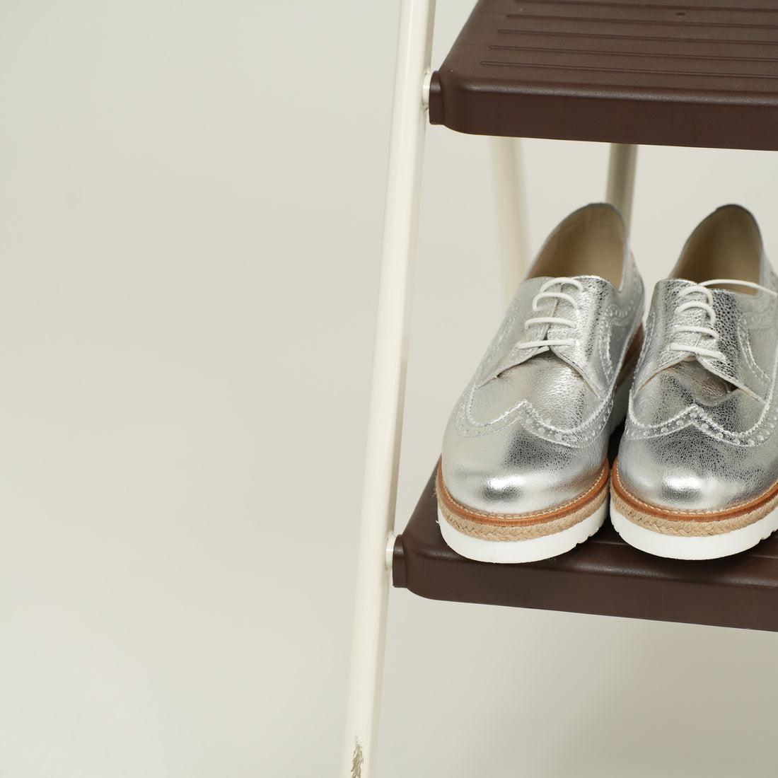 ジュート厚底レースアップシューズ