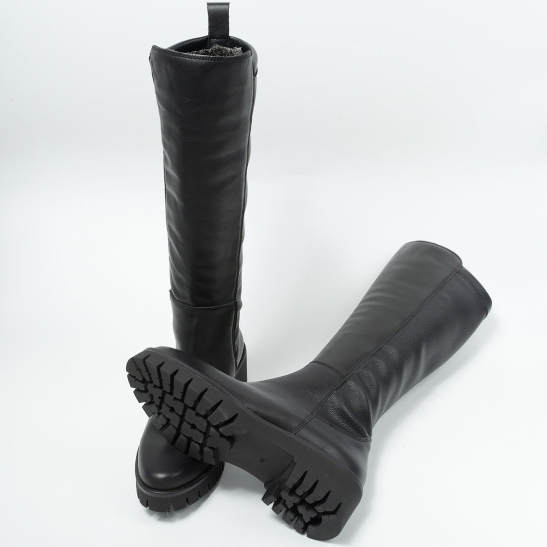 ストレッチロングレザーブーツ